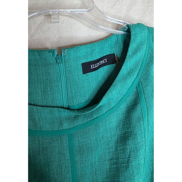 Ellen Tracy Blue-Green Sheath Dress – Size 8 (Early–Mid 2000s) - Sleeveless - Picture 9 of 14